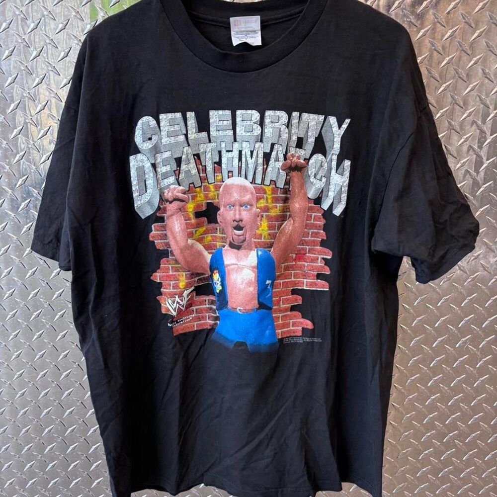 Vintage 1990s Stone Cold Steve Austin Celebrity Deathmatch tee, Size XL!